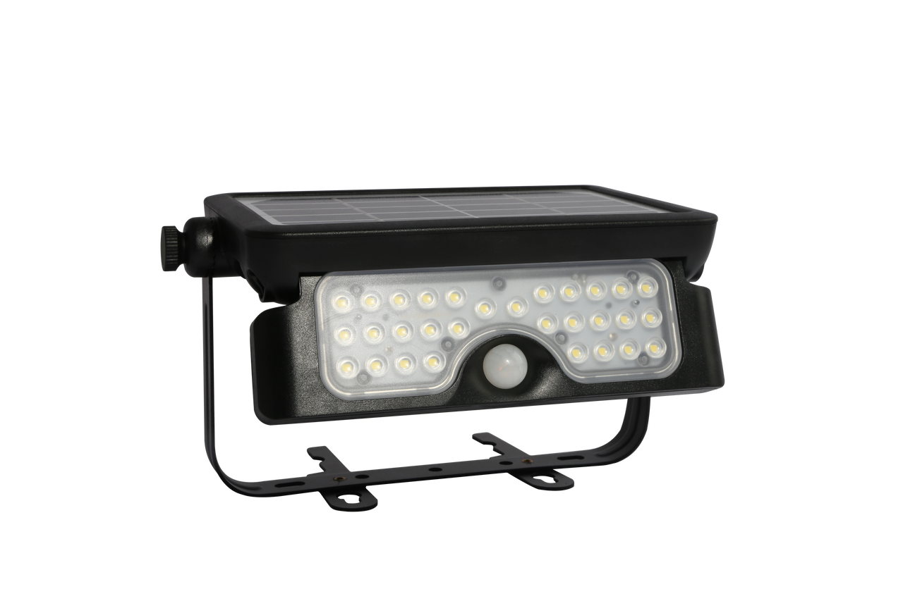 Lampada LED Solare Esterno portatile o da Parete, pari a 40w tradizionali, 2 Modalità con Sensore di Movimento, Impermeabile IP65
