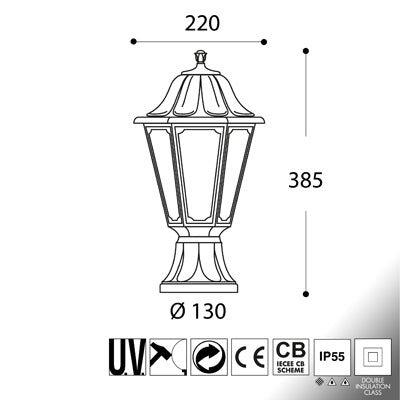 Lanterna Esagonale E27 (Mikrolot/Anna) - Fumagalli