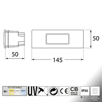 Thumbnail for Segnapasso LED (Nina 150) Opale R7s 3,5w CCT Set - Fumagalli