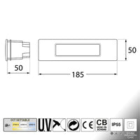 Thumbnail for Segnapasso LED (Nina 190) Opale R7s 7,5w CCT Set - Fumagalli