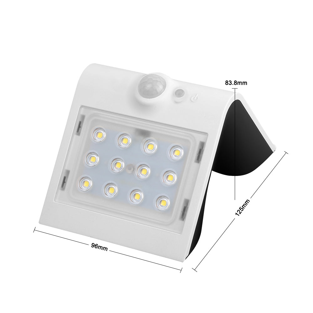 Lampada LED Solare Esterno da Parete, pari a 15w tradizionali, 2 Modalità con Sensore di Movimento, Impermeabile IP65