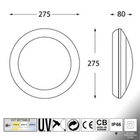Thumbnail for Plafoniera LED GX53 (Berta) 11.5w CCT IP66 - Fumagalli