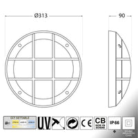 Thumbnail for Applique Lampada da parete nautica E27 (GELMI-GR) IP66 - Fumagalli