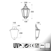 Thumbnail for Applique Lampada da parete E27 (IESSE) IP55 - Fumagalli